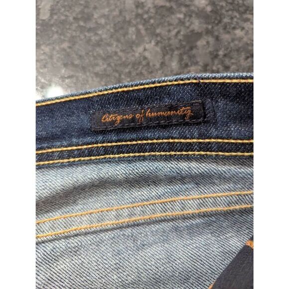 Citizens of Humanity Low Rise Flair Jeans women's size 29 dark wash Ingrid 002‎ - Picture 6 of 10